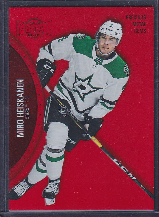 MIRO HEISKANEN - 2021 NHL Metal Universe Precious Metal Gems RED #3, /100