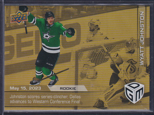 WYATT JOHNSTON - 2022 Upper Deck NHL Game Dated Moments GOLD Rookie #95, /100