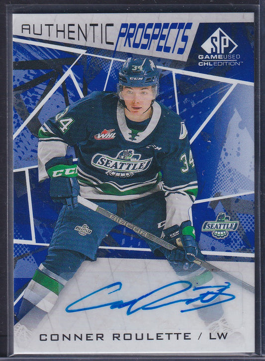 CONNER ROULETTE - 2021 CHL SP Game Used Authentic Prospects Auto #63