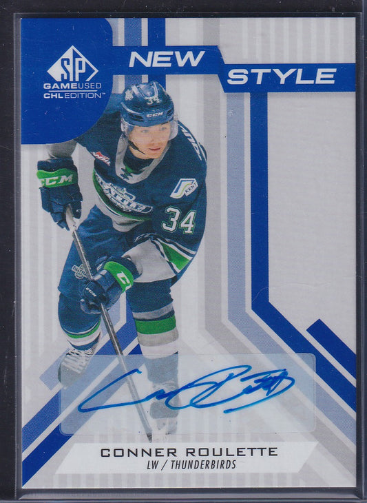 CONNER ROULETTE - 2021 CHL SP Game Used New Style Auto #NS-CR