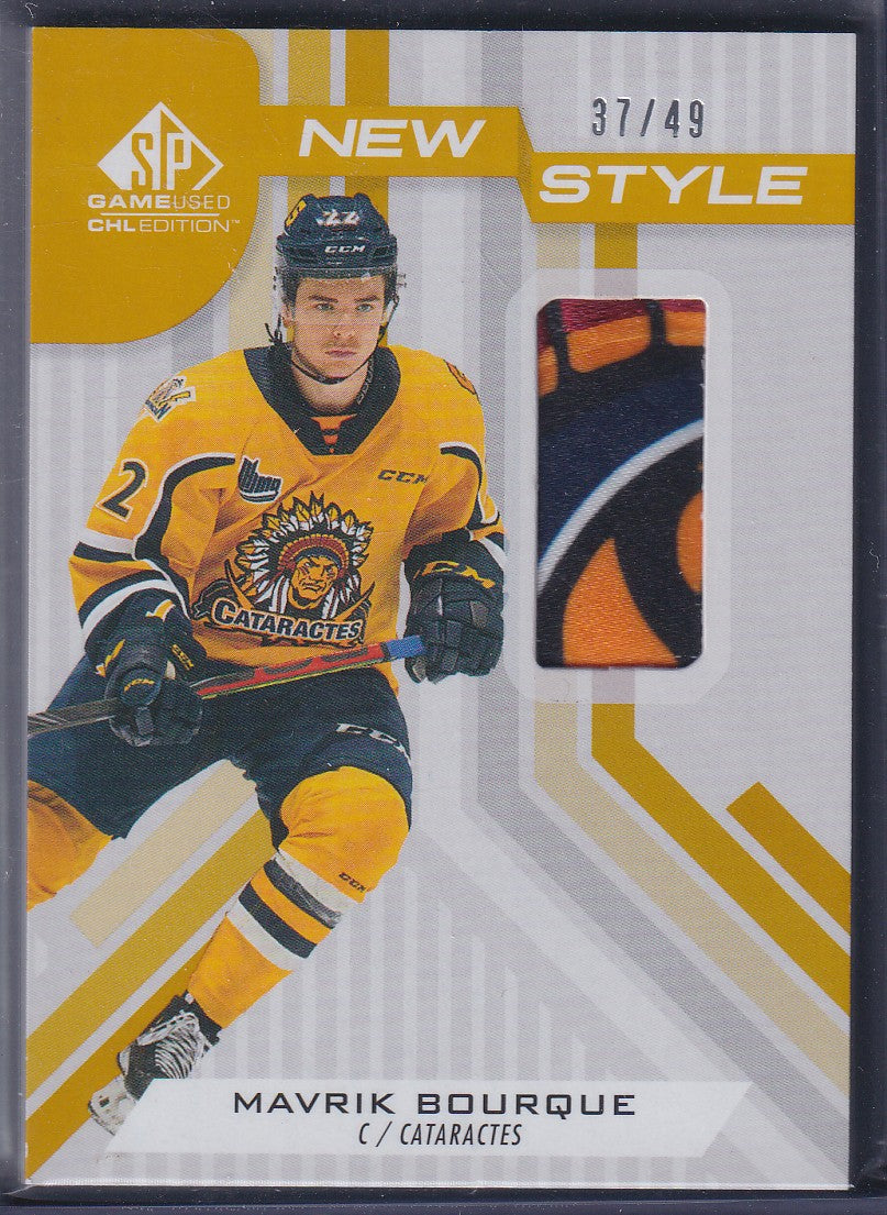 MAVRIK BOURQUE - 2021 CHL SP Game Used New Style Patch #NS-MB, /49
