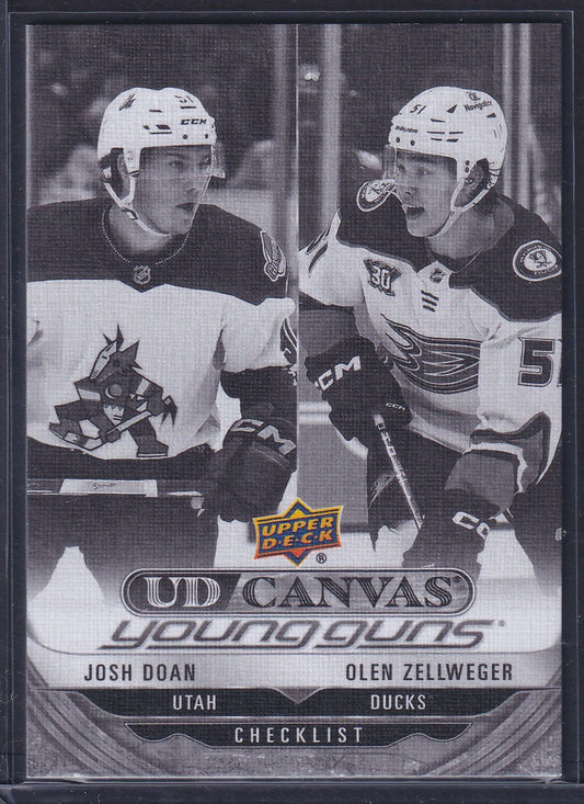 DOAN / ZELLWEGER - 2024 Upper Deck UD Canvas Young Guns BLACK #C120