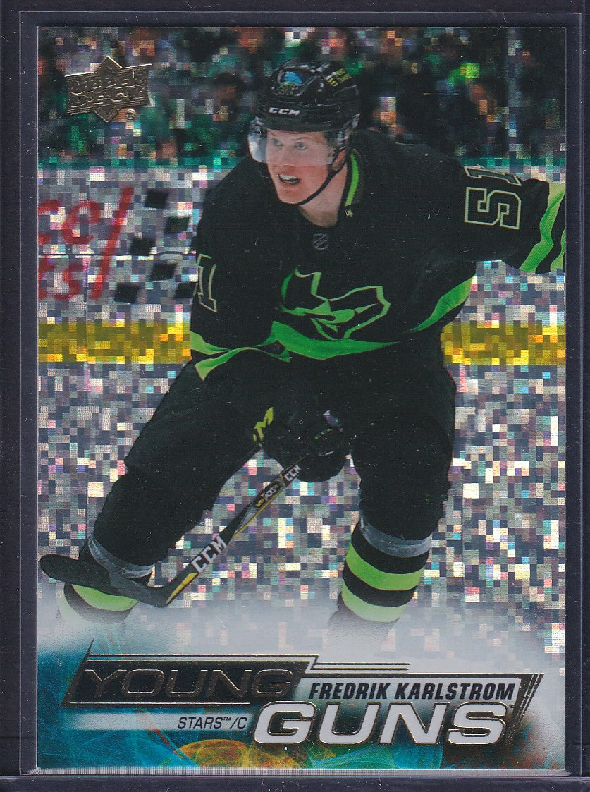 FREDRIK KARLSTROM - 2022 Upper Deck Young Guns SPECKLED RAINBOW #229