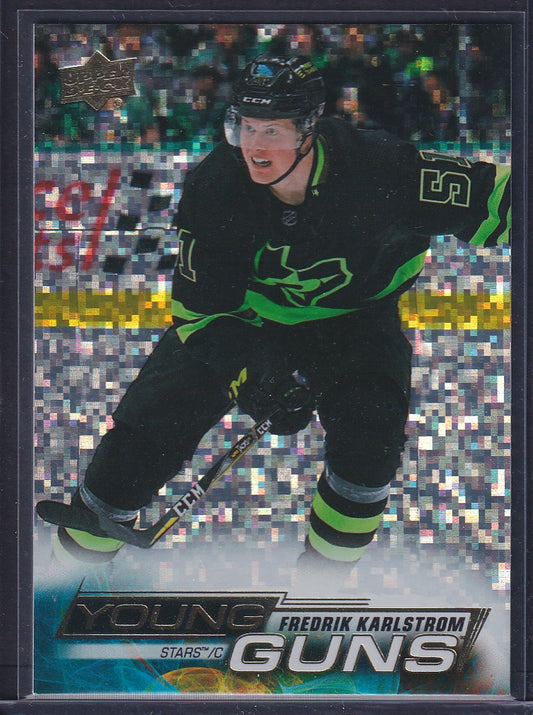 FREDRIK KARLSTROM - 2022 Upper Deck Young Guns SPECKLED RAINBOW #229