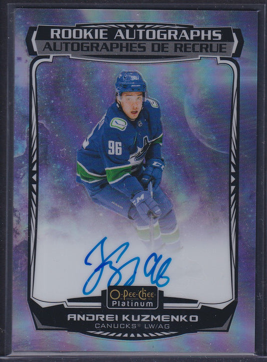 ANDREI KUZMENKO - 2022 O-Pee-Chee Platinum Rookie Autographs COSMIC #R-AK, /35