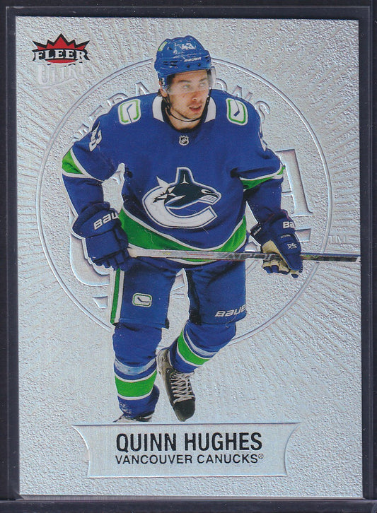 QUINN HUGHES - 2021 Fleer Ultra Medallions #M-37, /100