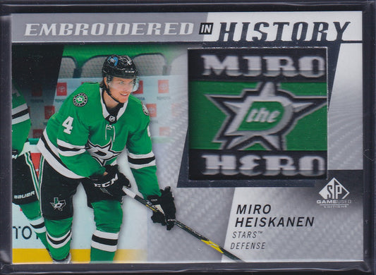 MIRO HEISKANEN - 2021 Upper Deck SP Game Used Embroidered in History #28
