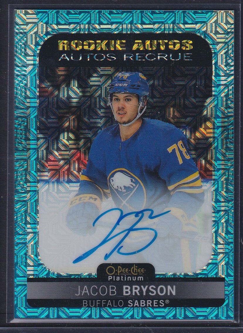 JACOB BRYSON - 2021 O-Pee-Chee Platinum Rookie Autos BLUE TRAXX #R-JB