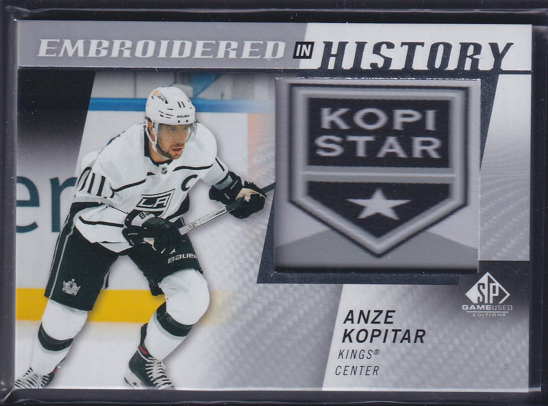 ANZE KOPITAR - 2021 SP Game Used Embroidered in History #19