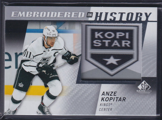 ANZE KOPITAR - 2021 SP Game Used Embroidered in History #19