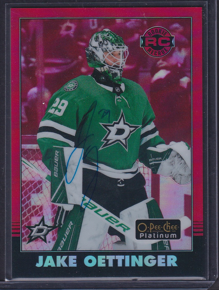 JAKE OETTINGER - 2020 O-Pee-Chee Platinum Rookie Red Rainbow Auto #R-75