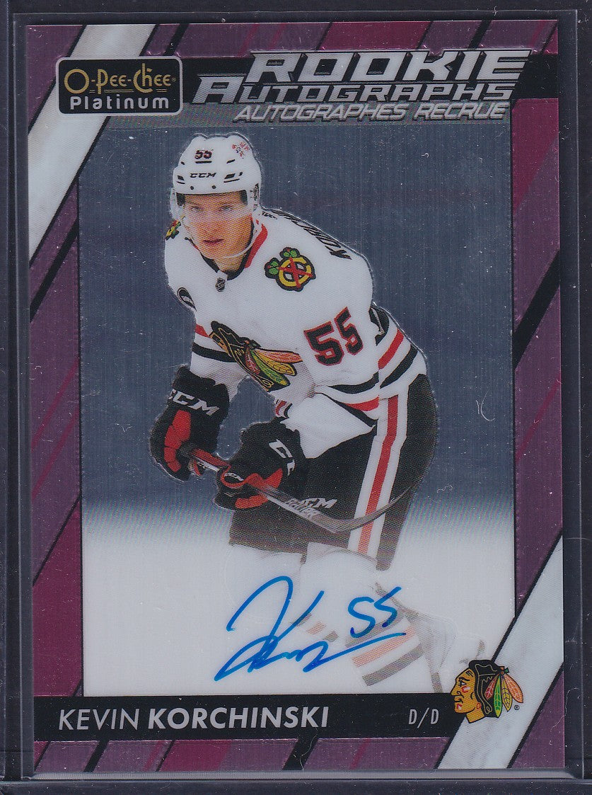 KEVIN KORCHINSKI - 2023 O-Pee-Chee Platinum Rookie Auto MATTE PINK #R-KK