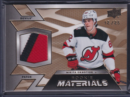 NIKITA OKHOTIUK - 2022 Upper Deck Rookie Materials #RM-NO, /25