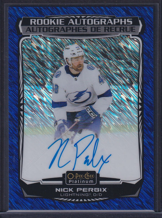 NICK PERBIX - 2022 O-Pee-Chee Rookie Autographs BLUE TRAXX #R-NP
