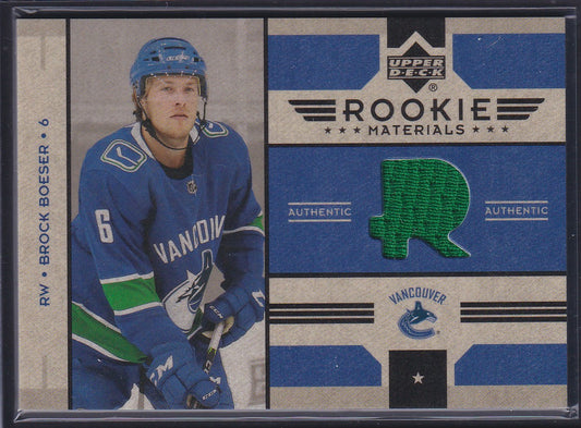 BROCK BOESER - 2022 Upper Deck Rookie Materials Patch #RRM-BB