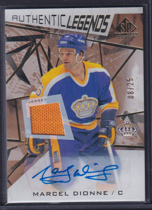 MARCEL DIONNE - 2021 SP Game Used Authentic Legends Auto Patch #118, /25