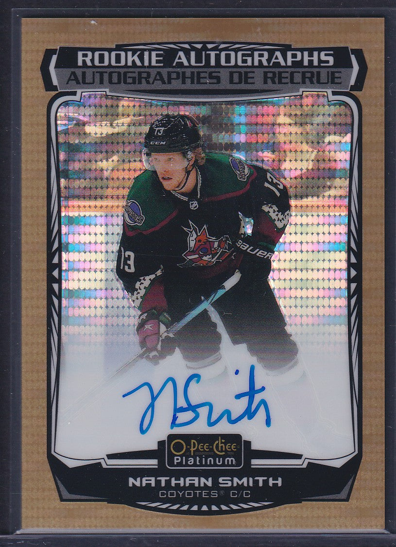 NATHAN SMITH - 2022 O-Pee-Chee Platinum Rookie Autographs SEISMIC GOLD #R-NS /25