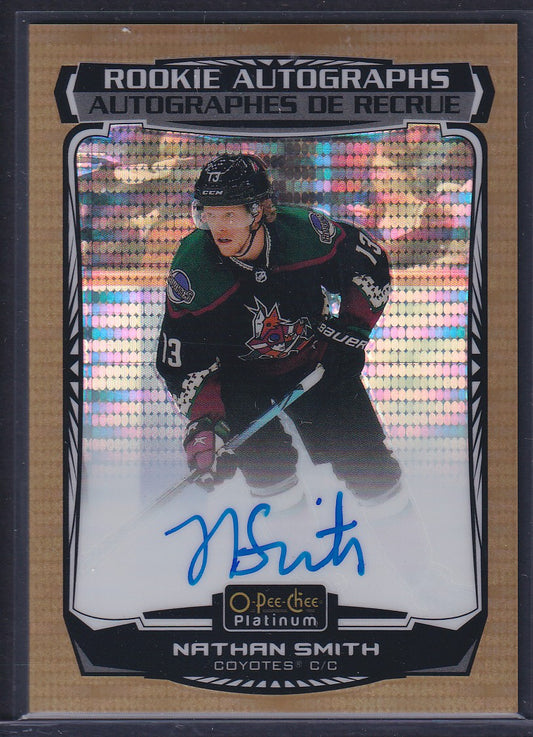 NATHAN SMITH - 2022 O-Pee-Chee Platinum Rookie Autographs SEISMIC GOLD #R-NS /25