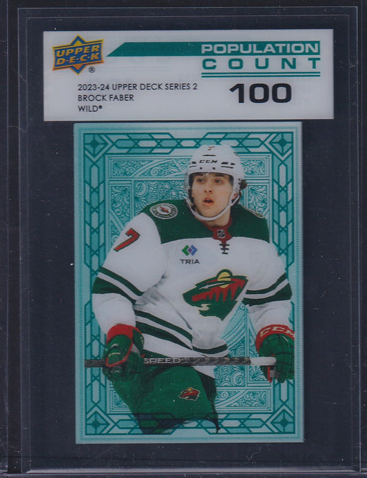 BROCK FABER - 2023 Upper Deck Rookie Population Count 100 #PC-51