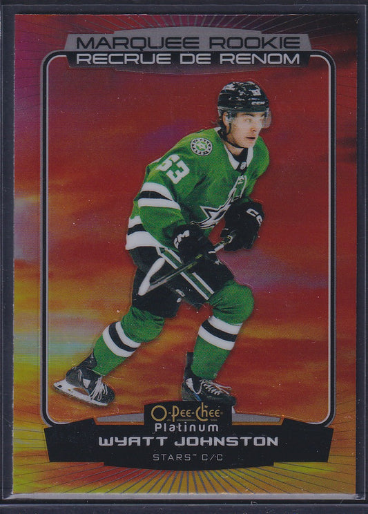 WYATT JOHNSTON - 2022 O-Pee-Chee Platinum Marquee Rookie SUNSET #294