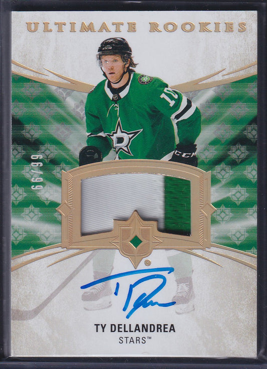 TY DELLANDREA - 2020 Upper Deck Ultimate Rookies Auto Patch #153, /99