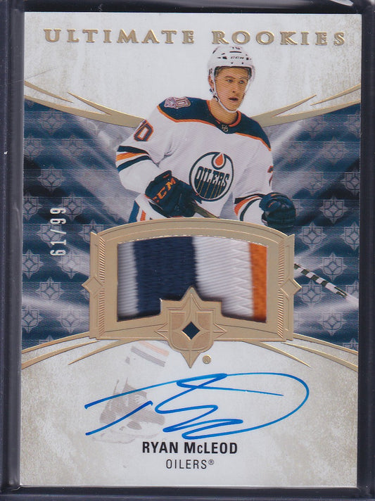 RYAN MCLEOD - 2020 Upper Deck Ultimate Rookies Auto Patch #173, /99