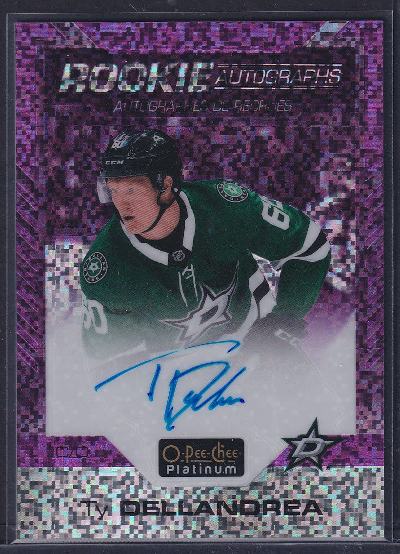 TY DELLANDREA - 2020 O-Pee-Chee Rookie Autographs VIOLET PIXELS #R-TD