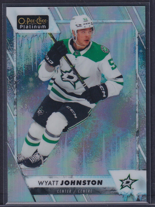 WYATT JOHNSTON - 2023 O-Pee-Chee Platinum ARCTIC FREEZE #65, /99