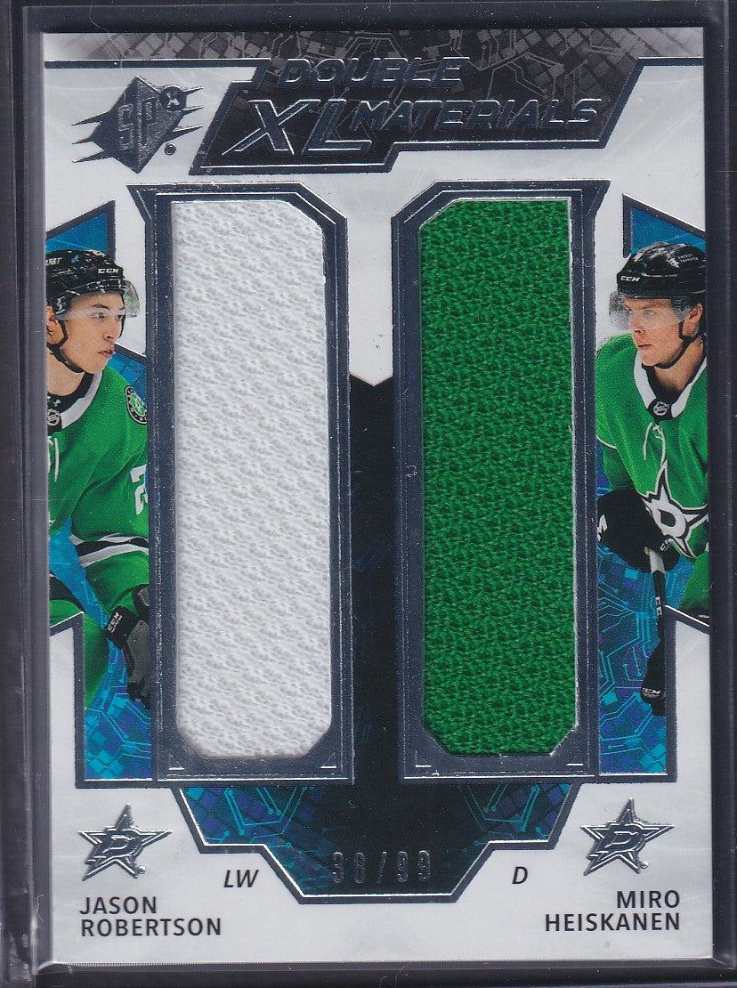 ROBERTSON / HEISKANEN - 2021 Upper Deck SPx Double XL Materials #XL-HR, /99