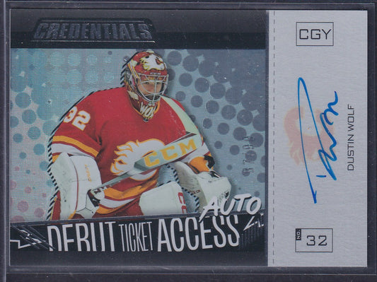DUSTIN WOLF - 2023 Upper Deck Credentials Debut Ticket Access Auto #DTAAH-DW /99