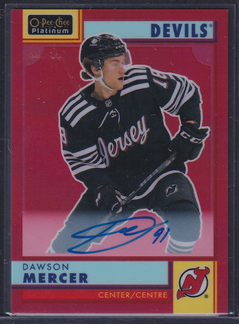 DAWSON MERCER - 2022 O-Pee-Chee Platinum RED AUTO #R-55