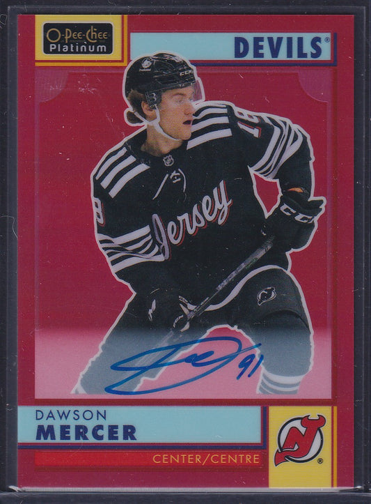 DAWSON MERCER - 2022 O-Pee-Chee Platinum RED AUTO #R-55