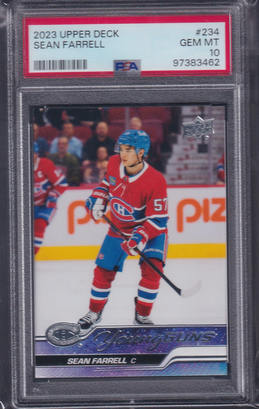 SEAN FARRELL - 2023 Upper Deck Young Guns #234, PSA 10