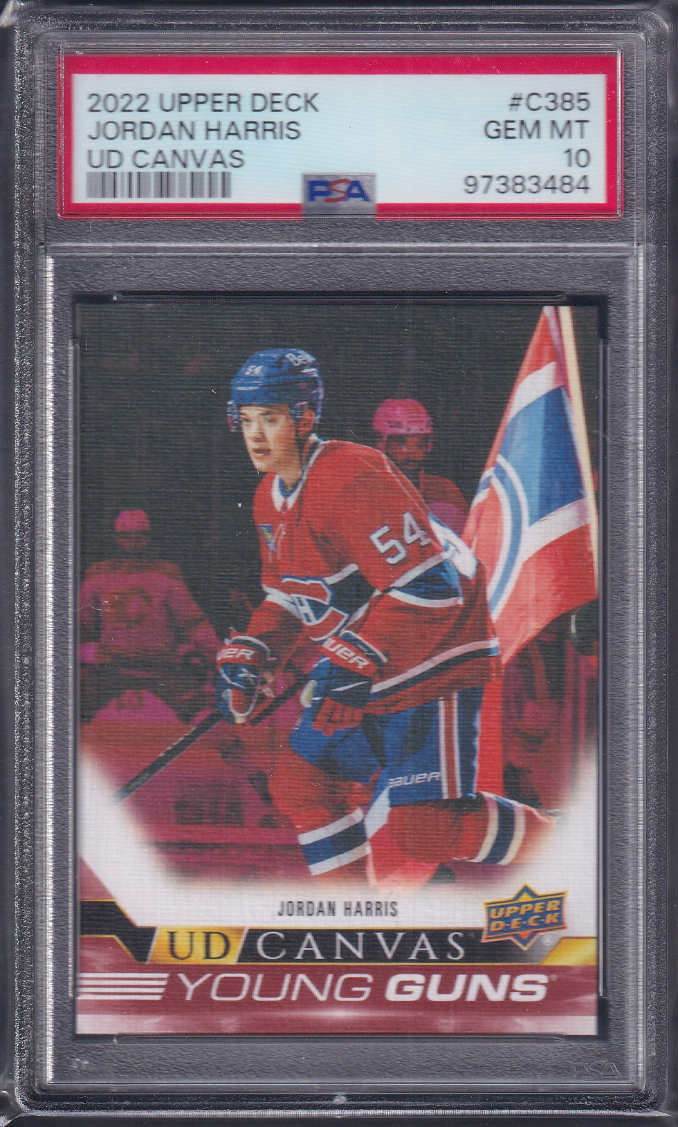 JORDAN HARRIS - 2022 Upper Deck Young Guns Canvas #C385, PSA 10