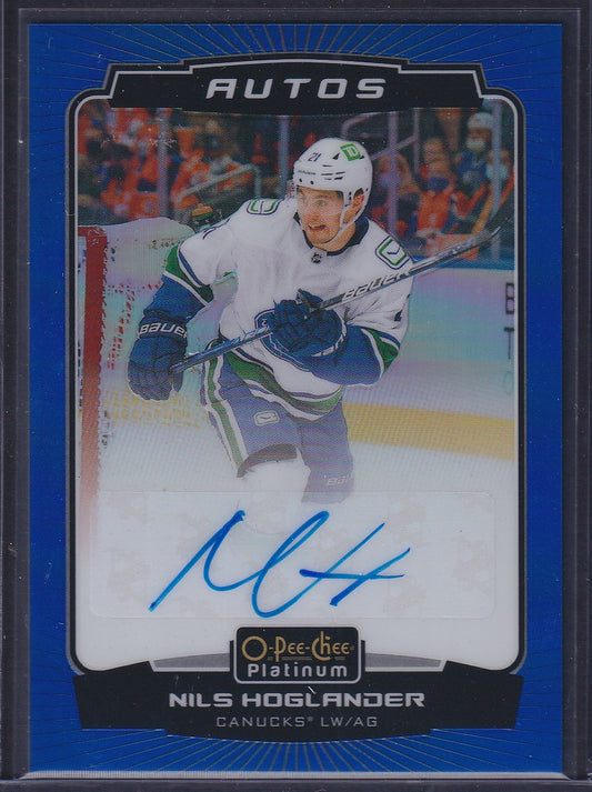 NILS HOGLANDER - 2022 O-Pee-Chee Platinum AUTOS #BA-NH
