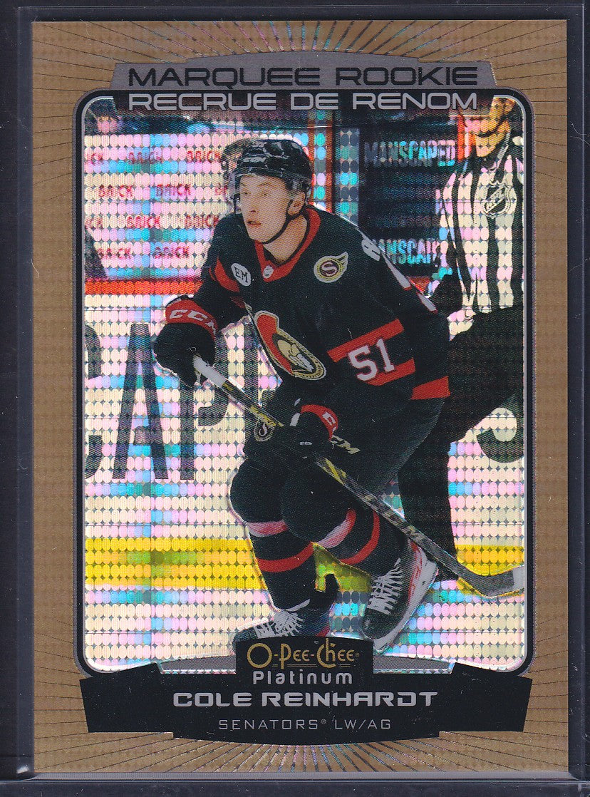 COLE REINHARDT - 2022 O-Pee-Chee Platinum Marquee Rookie SEISMIC GOLD #247, /50
