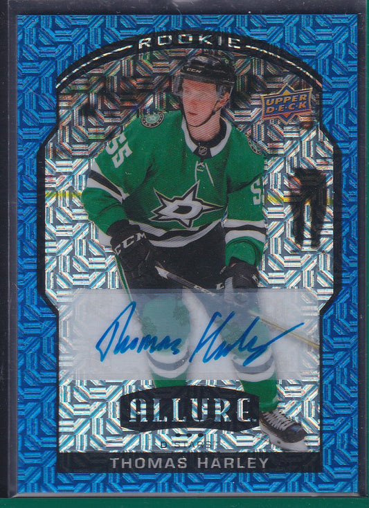 THOMAS HARLEY - 2020 Upper Deck Allure Rookie BLUE LINE AUTO #95, /35
