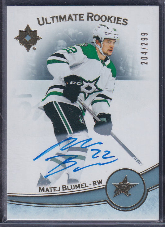 MATEJ BLUMEL - 2022 Upper Deck Ultimate Rookies Auto #147, /299