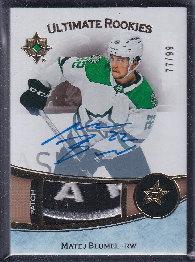 MATEJ BLUMEL - 2022 Upper Deck Ultimate Rookies Auto Patch #147, /99