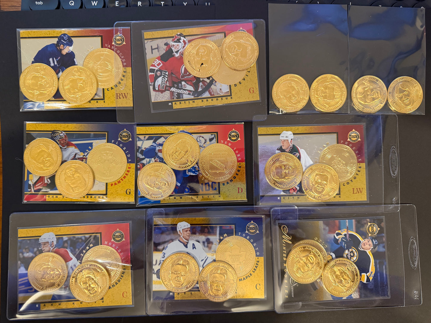 1997 Pinnacle Mint Collection - GOLD PLATED & PROOF Coins and Cards - Read Des