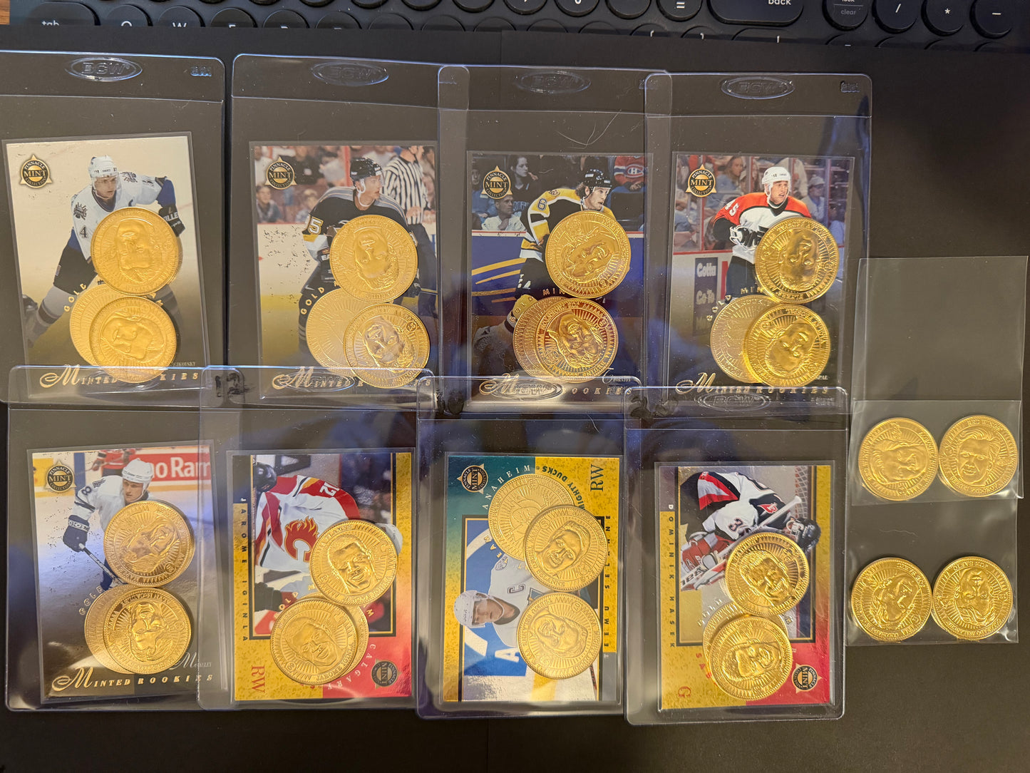 1997 Pinnacle Mint Collection - GOLD PLATED & PROOF Coins and Cards - Read Des