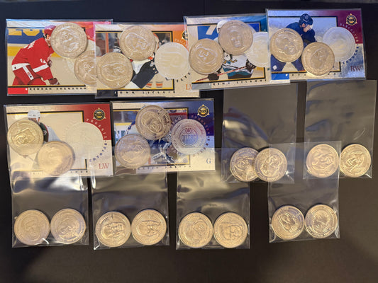 1997 Pinnacle Mint Collection - NICKEL SILVER & PROOF Coins and Cards - Read Des