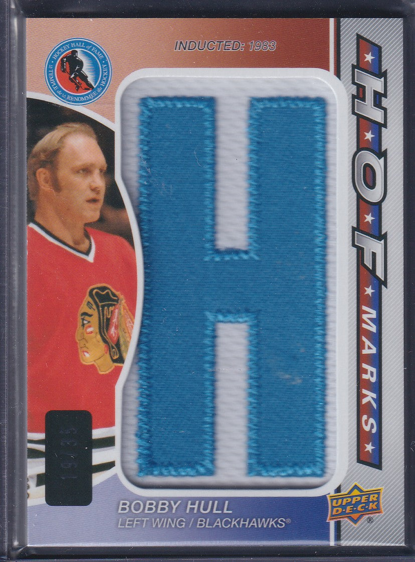 BOBBY HULL - 2024 SP Game Used HOF Marks H #HOFM-BH, /35