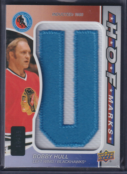 BOBBY HULL - 2024 SP Game Used HOF Marks U #HOFM-BH, /35