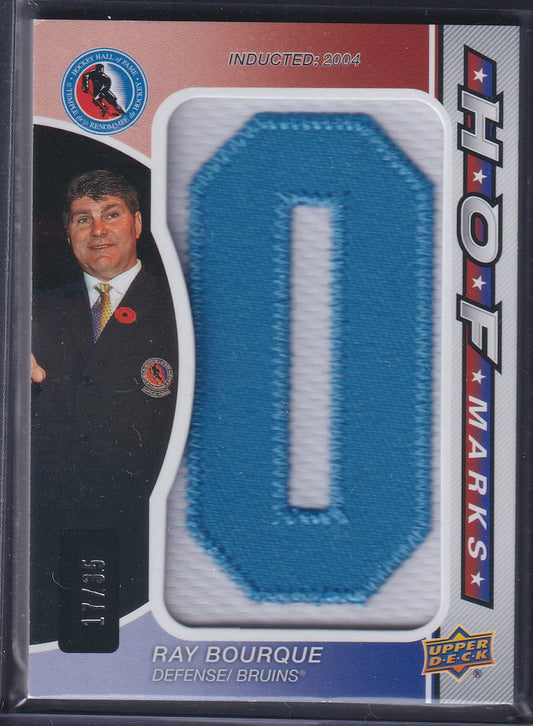 RAY BOURQUE - 2024 SP Game Used HOF Marks O #HOFM-RB, /35