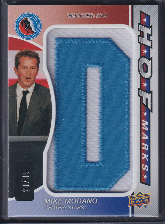MIKE MODANO - 2024 SP Game Used HOF Marks D #HOFM-MM, /35