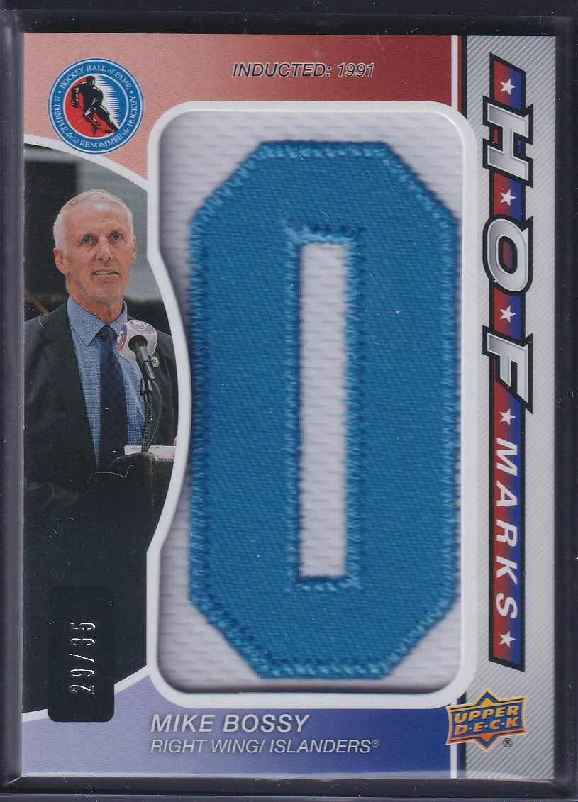 MIKE BOSSY - 2024 SP Game Used HOF Marks O #HOFM-MB, /35