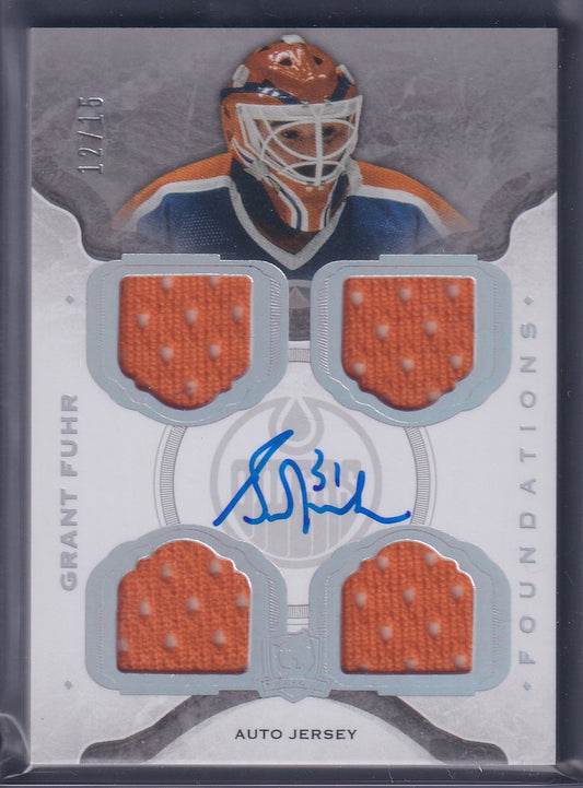 GRANT FUHR - 2014 The Cup Foundations Quad Patch Auto #CF-GF, /15
