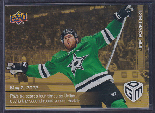 JOE PAVELSKI - 2022 Upper Deck NHL Game Dated Moments GOLD #91, /100