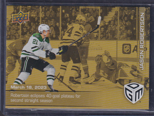 JASON ROBERTSON - 2022 Upper Deck Game Dated Moments GOLD #66, /100